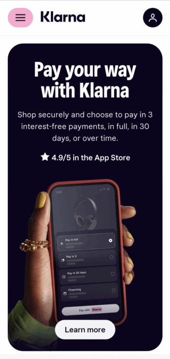 Klarna mobile app