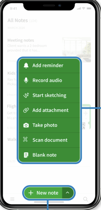Evernote mobile app