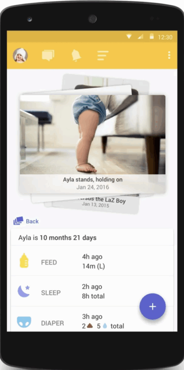 Glow Baby mobile app