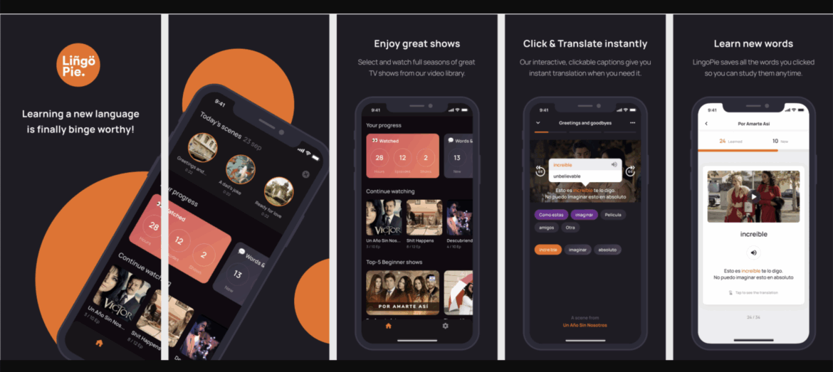 Lingopie mobile app