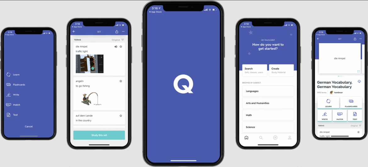 Quizlet mobile app
