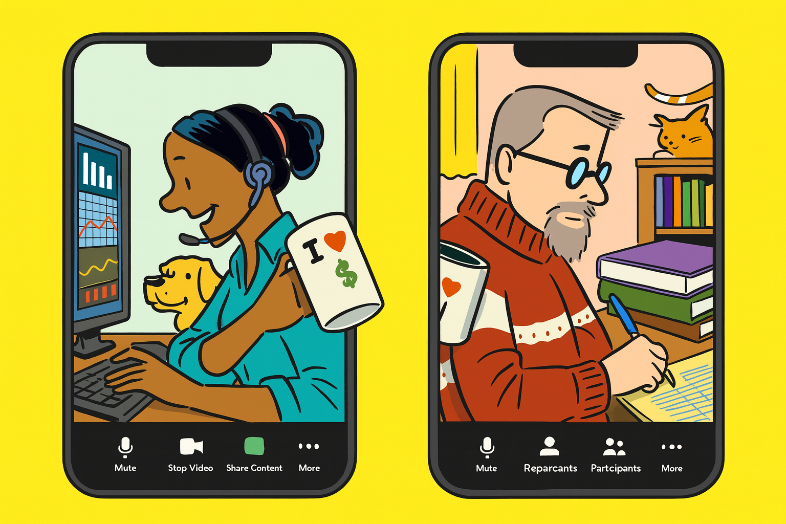Live Co-Work Rooms on Mobile: Study Hall Energy, Anywhere