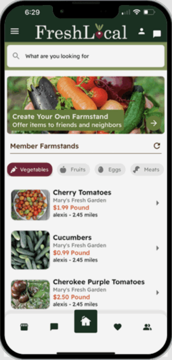 FreshLocal mobile app
