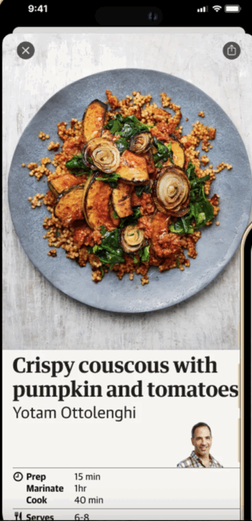 Feast mobile app