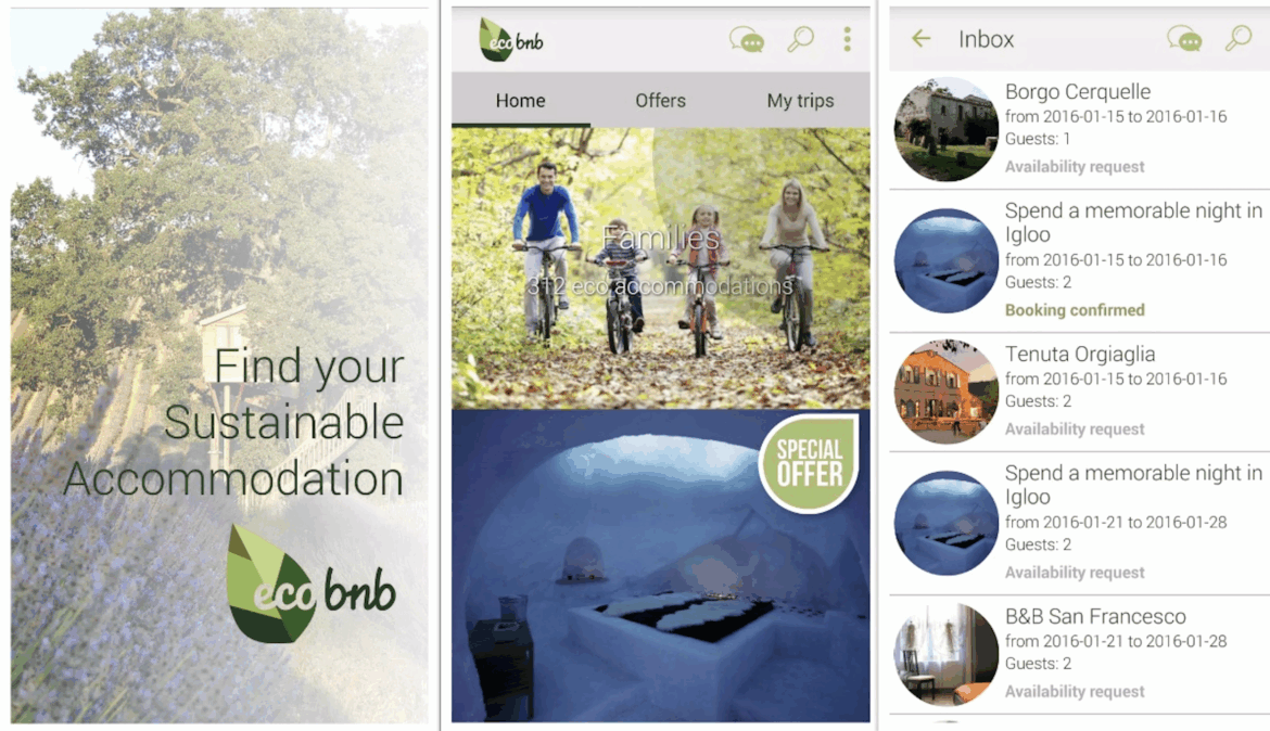 EcoBnB mobile app