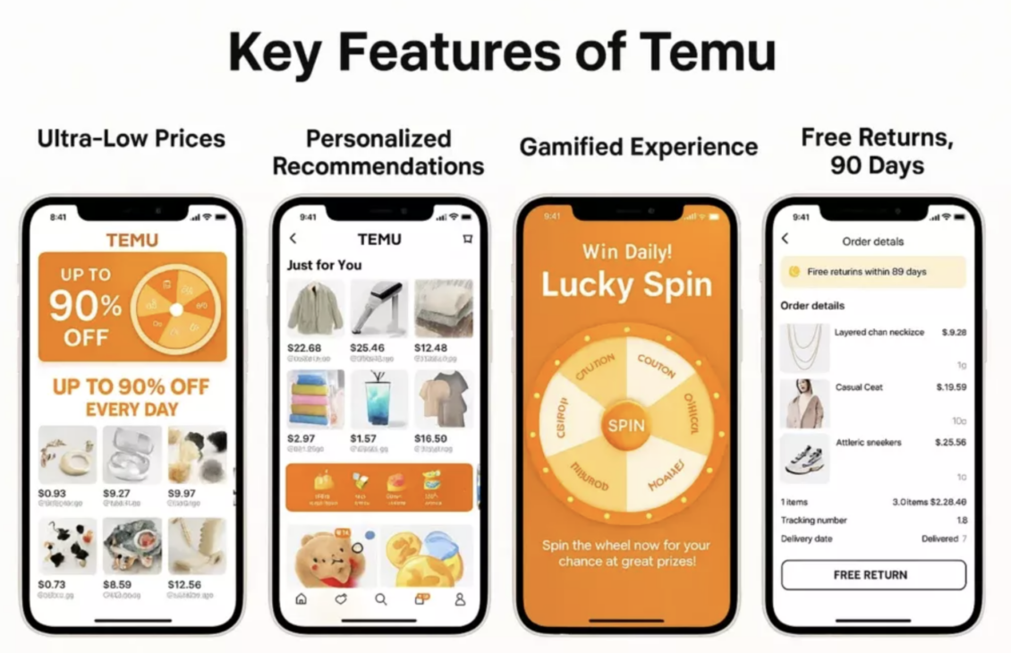 Temu Key Features