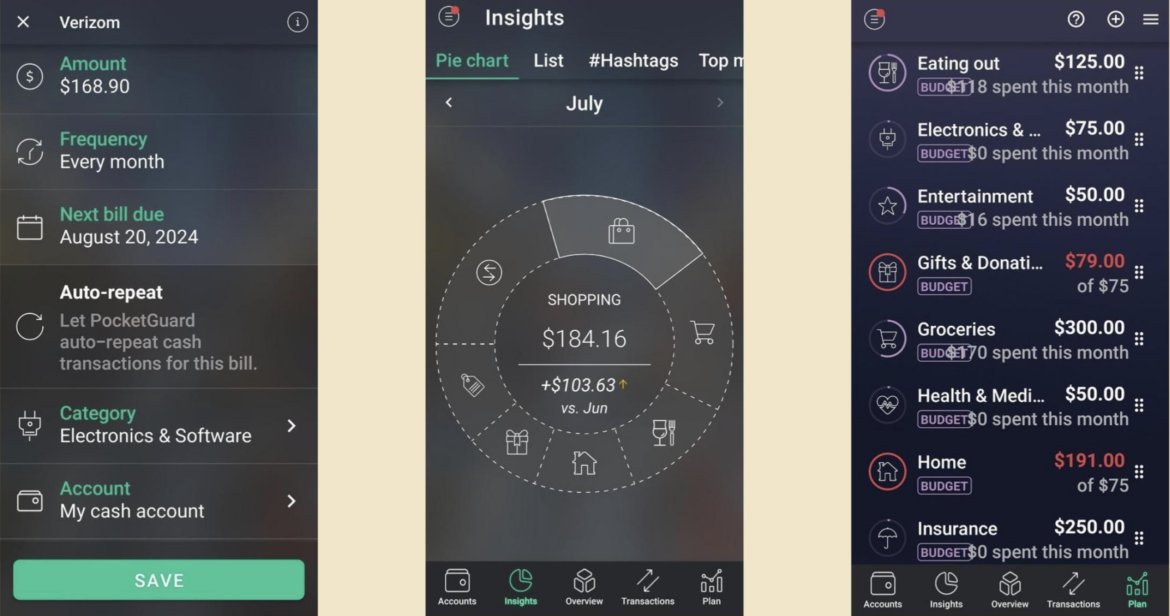 PocketGuard mobile app
